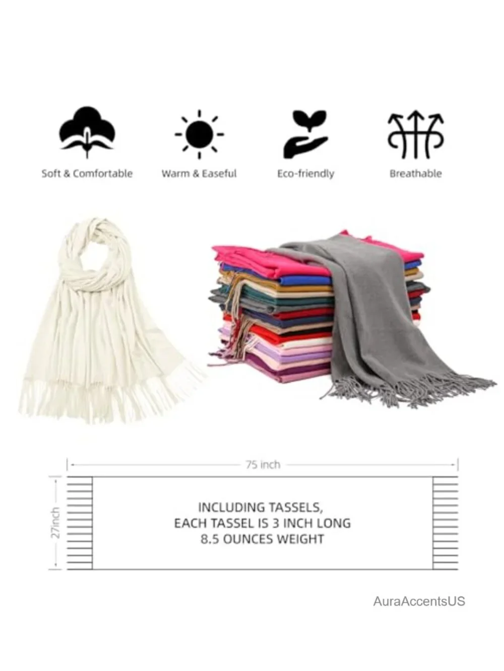 Women's Pashmina Shawl Wrap for Evening Dress Bridesmaid Wedding Winter Warm